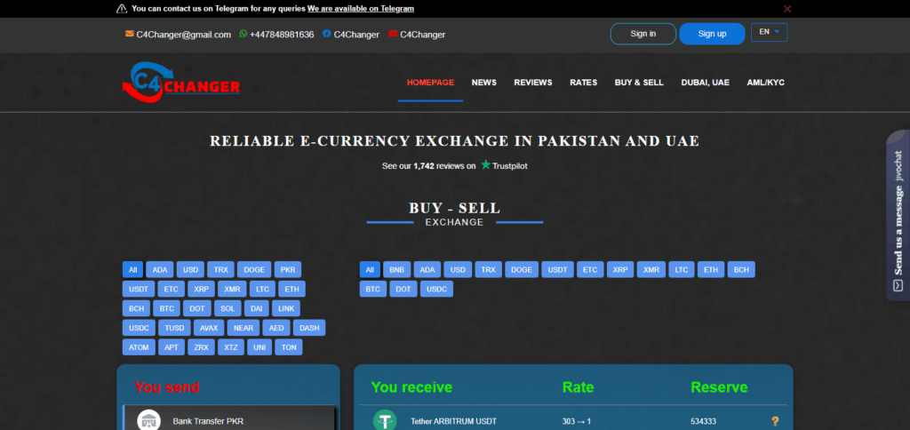 10 Exchanges For Ethereum (ETH) to PayPal USD 8 C4Changer