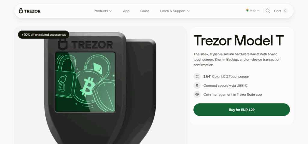 10 Most Secure Wallet Backups: Top Tools & Methods for 2025 3 Trezor Model T