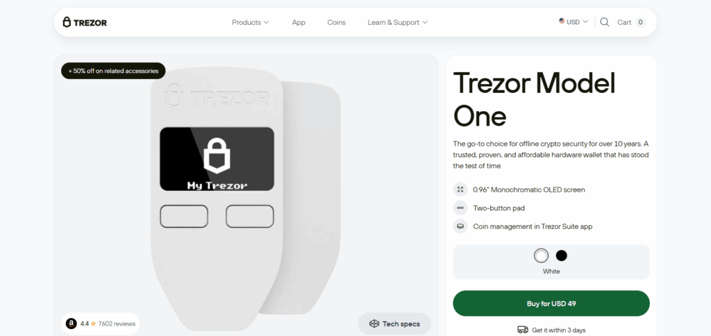 10 Affordable Hardware Wallets for Everyday Use 4 Trezor Model One