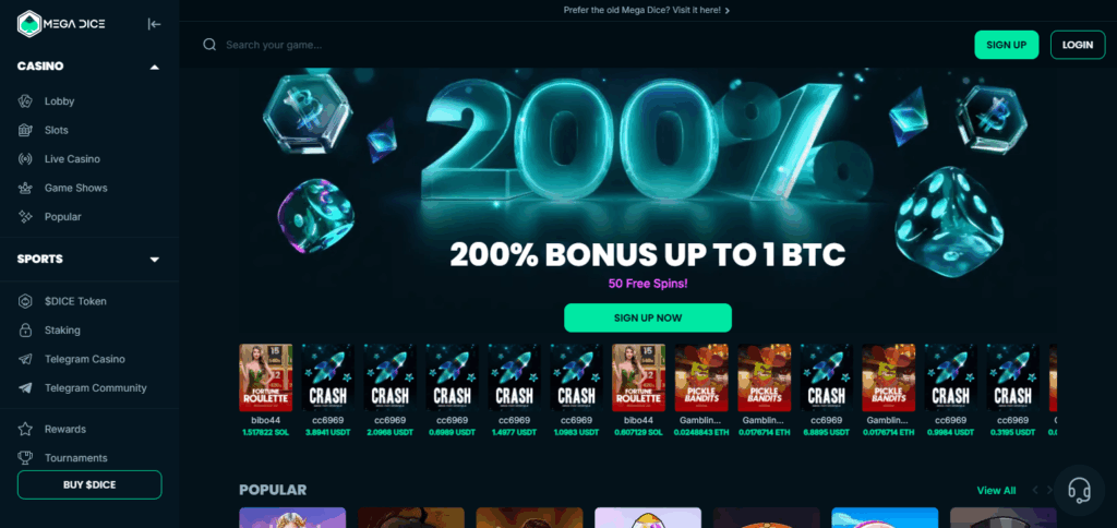 10 Best Shuffle Casino Alternatives for 2025 6 MegaDice