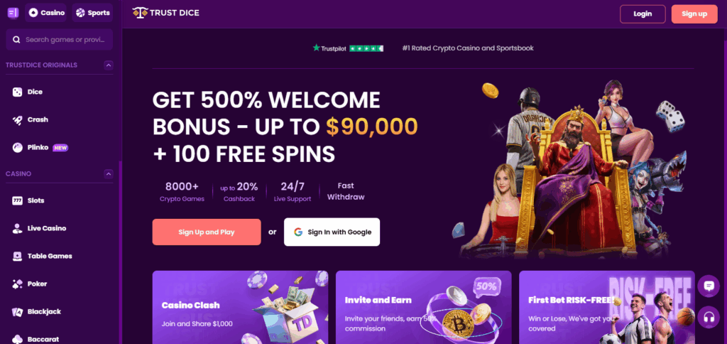 10 Best Shuffle Casino Alternatives for 2025 5 TrustDice