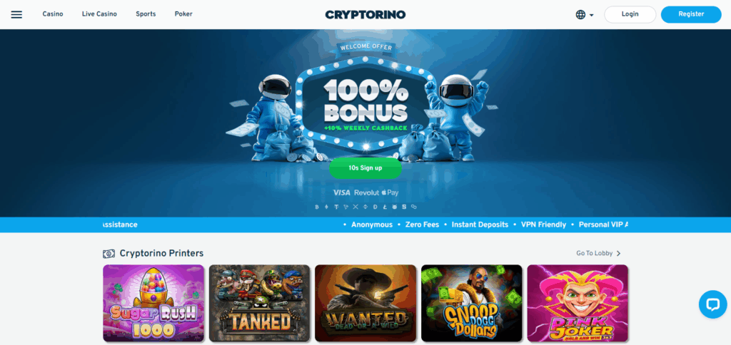 10 Best Bitcoin & Crypto Casinos & Gambling Sites Argentina 2025 10 Cryptorino