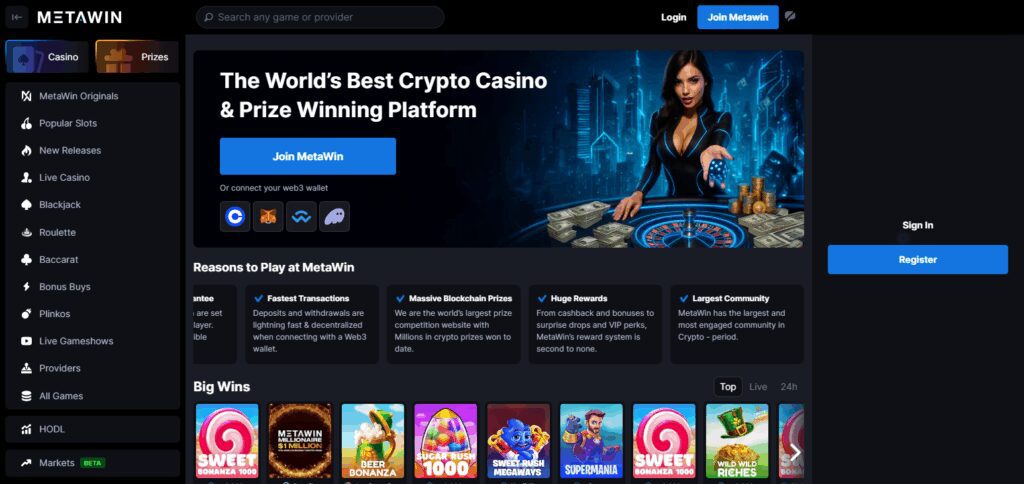 10 Best Bitcoin & Crypto Casinos & Gambling Sites France 8 MetaWin