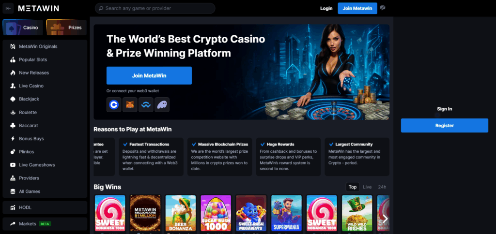 10 Best Bitcoin & Crypto Casinos & Gambling Sites France 8 MetaWin