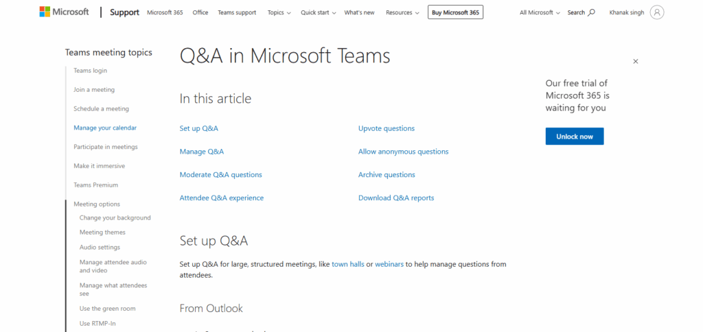 Microsoft Teams Live Q&A