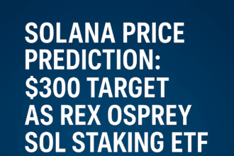 Solana Price Prediction: $300 Target as Rex Osprey SOL Staking ETF Reaches $133M