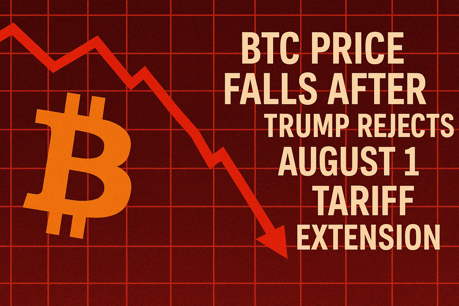 BTC Price Falls After Trump Rejects August 1 Tariff Extension