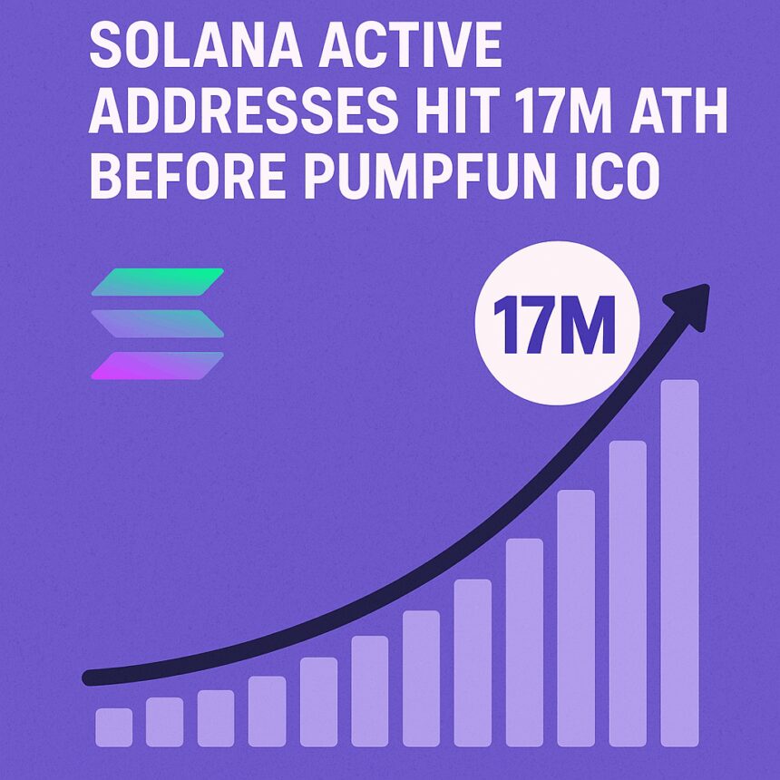 Solana Active Addresses Hit 17M ATH Before PumpFun ICO