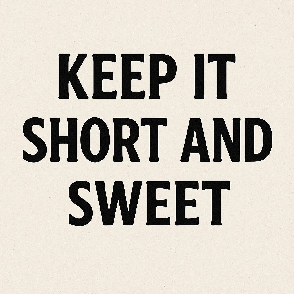 Keep it Short and Sweet