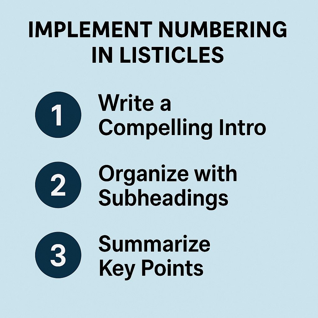 Implement Numbering in Listicles