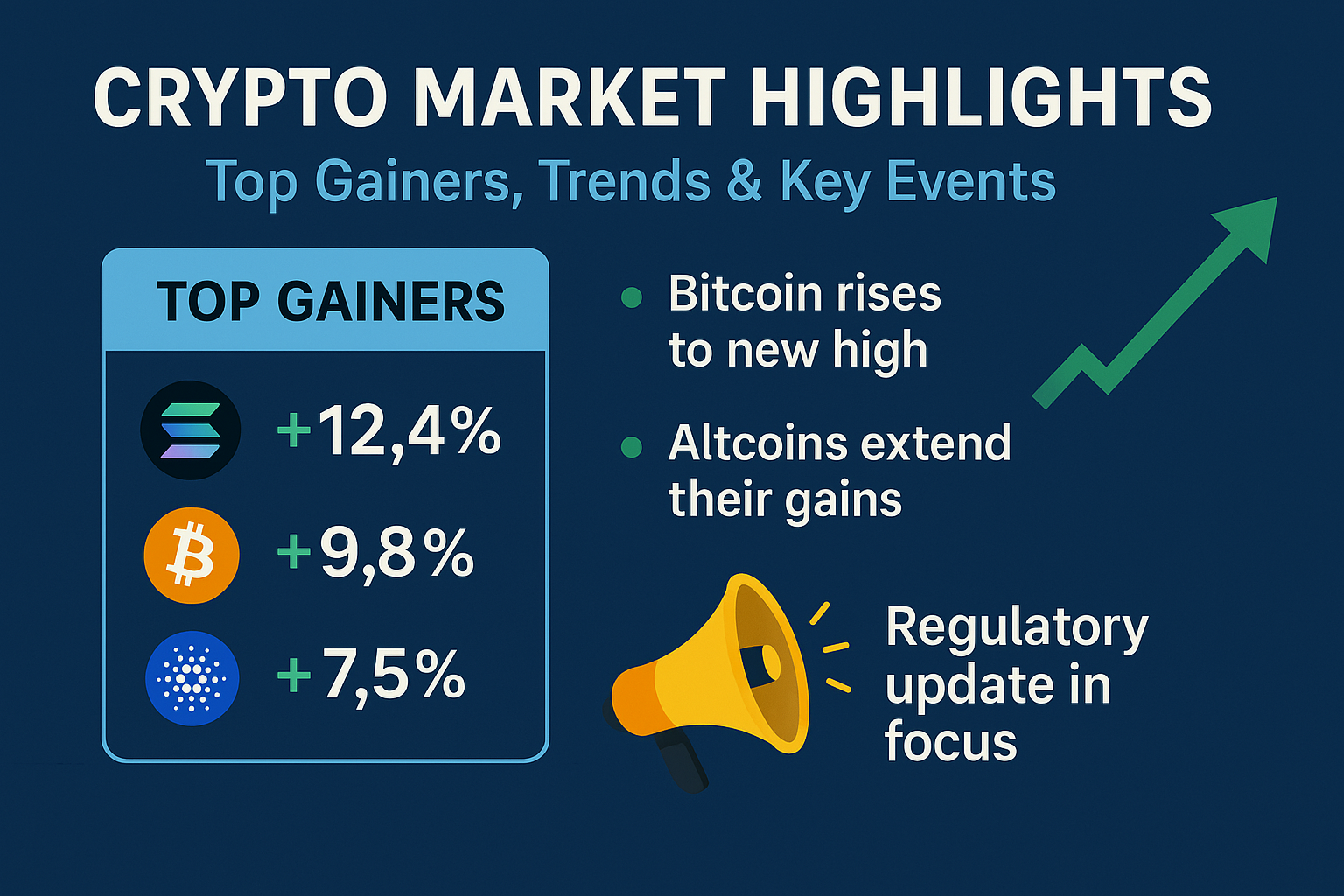 Crypto Market Highlights: Top Gainers, Trends & Key Events