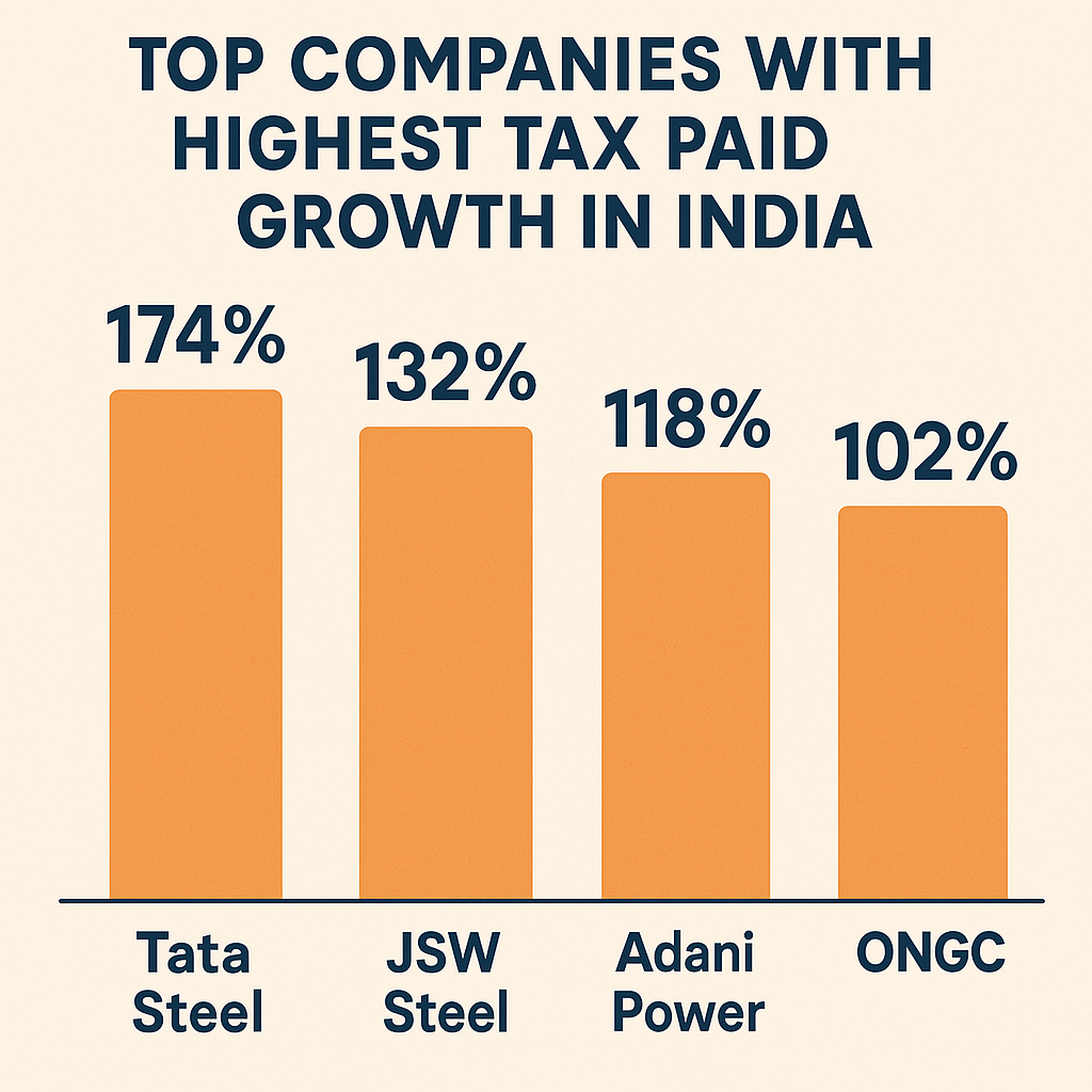 10 Top Companies with Highest Tax Paid Growth in India