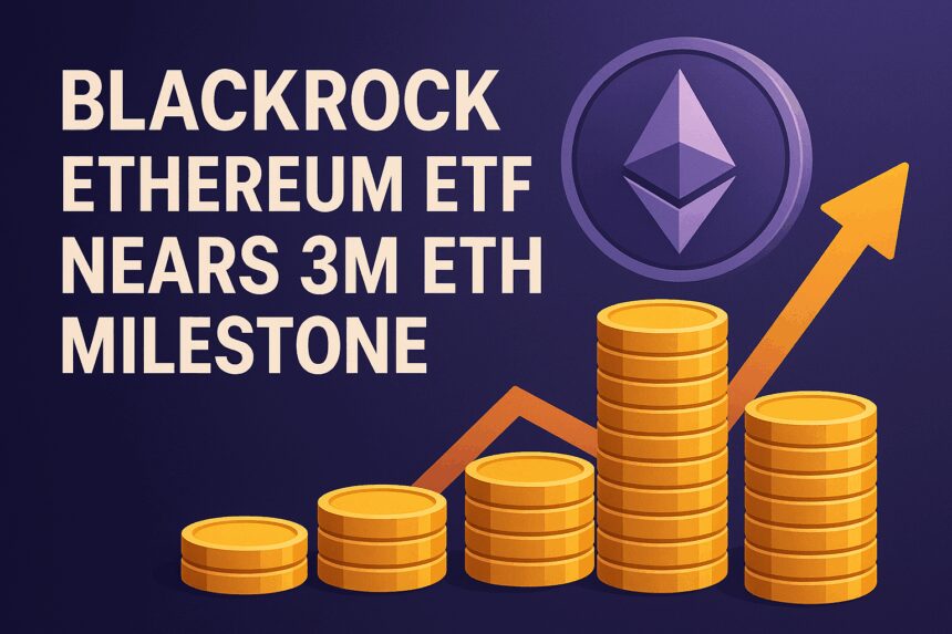 BlackRock Ethereum ETF Nears 3M ETH Milestone