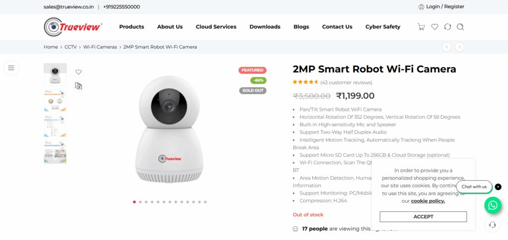 Trueview 2MP Smart Wi-Fi Camera