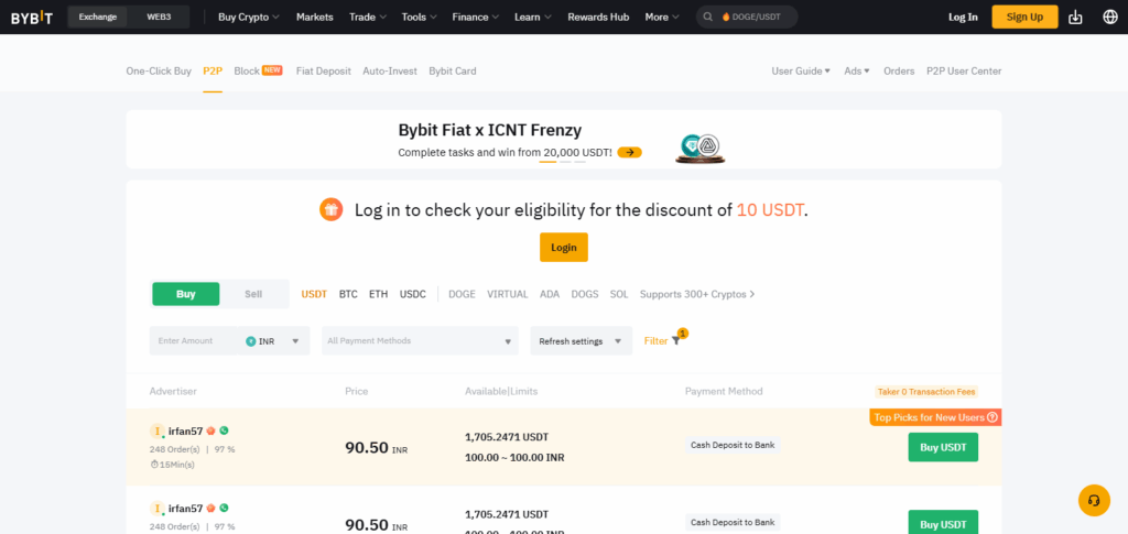 9 Best P2P Crypto Exchanges in Asia with Minimal KYC (2025) 4 Bybit P2P