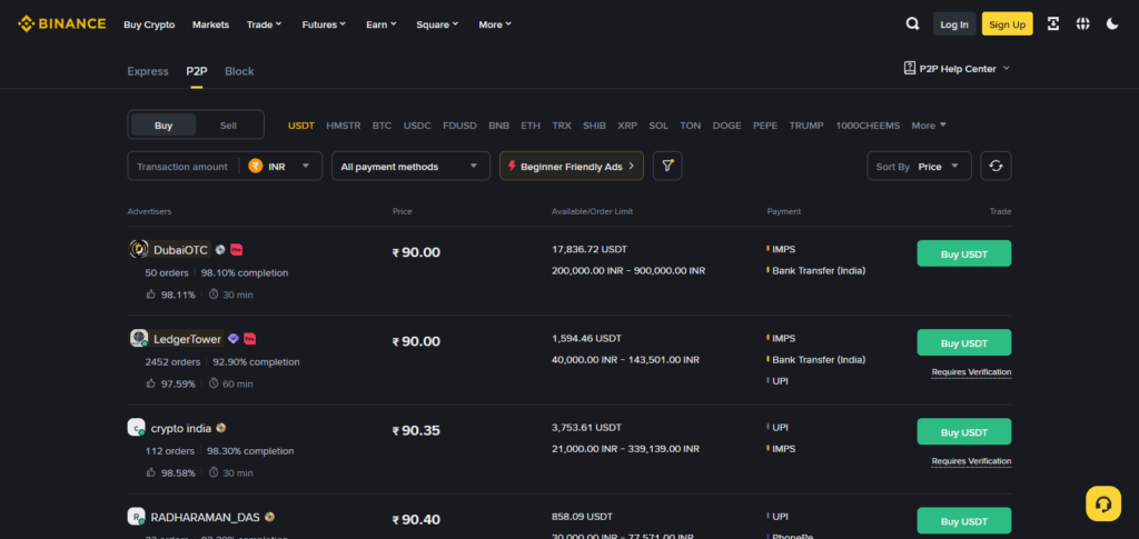 Binance P2P