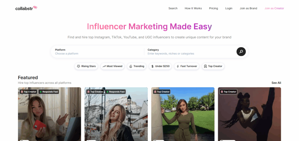 9 Best Tools for Influencer Outreach with Minimal KYC in 2025 8 Collabstr