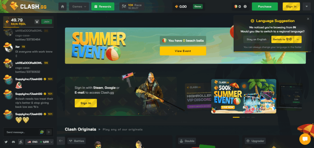 10 Best CS2 (CSGO) Plinko Sites with Minimal KYC in 2025 7 Clash.GG