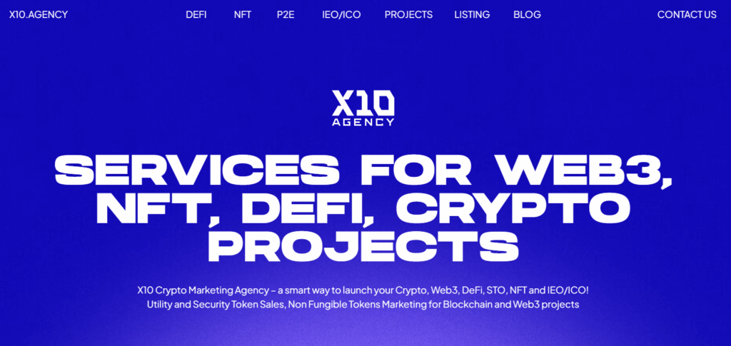Top 10 Ai Seo Agencies For Crypto & Blockchain Projects 6 X10 Agency