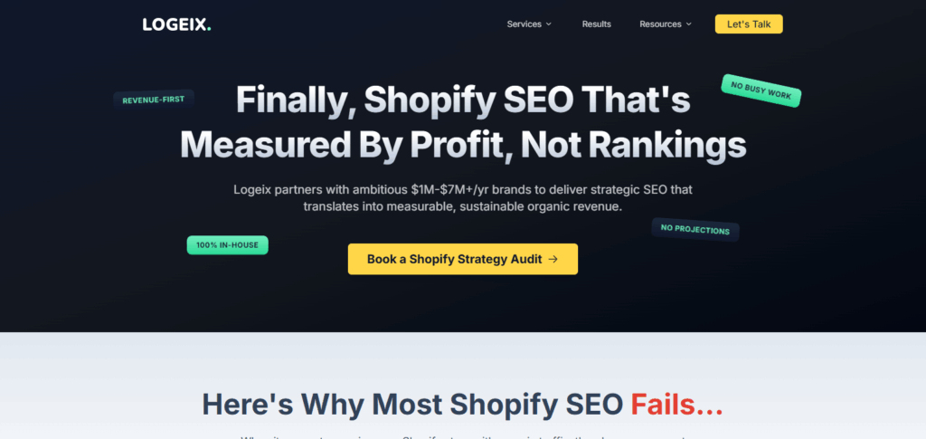 10 Best Shopify SEO Companies in 2025 3 Logeix