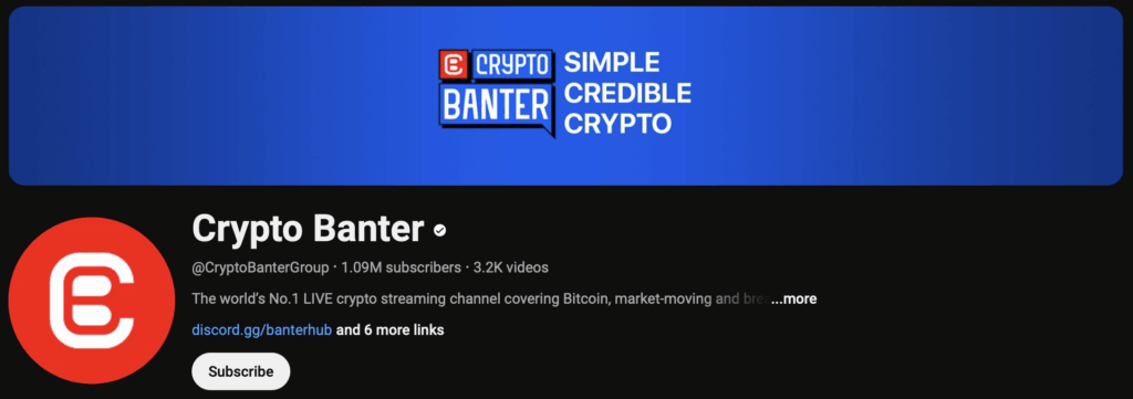 10 Biggest YouTube Crypto Influencers & Channels To Follow 4 Crypto Banter