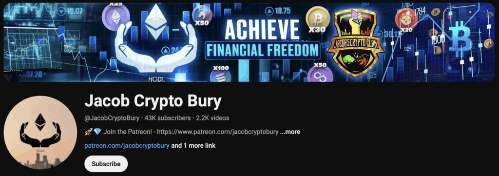10 Biggest YouTube Crypto Influencers & Channels To Follow 2 Jacob Bury