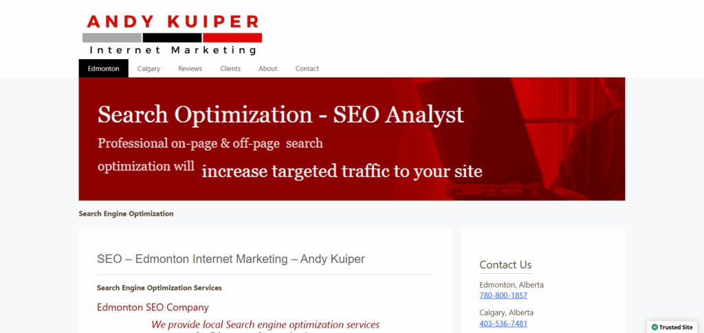 Top Seo Companies For Calgary, Canada 6 Andy Kuiper – Internet Marketing