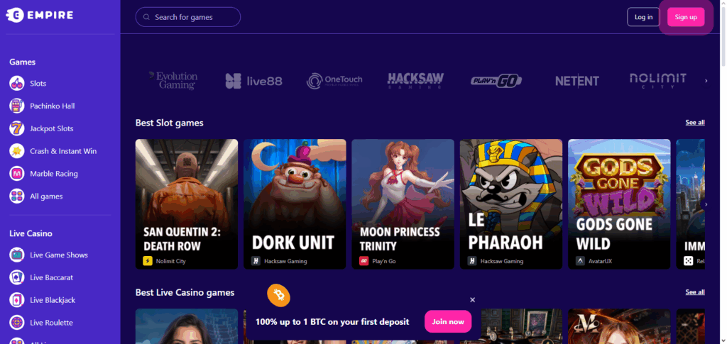 10 Best Bitcoin & Crypto Casinos & Gambling Sites Belgium 3 Empire.io