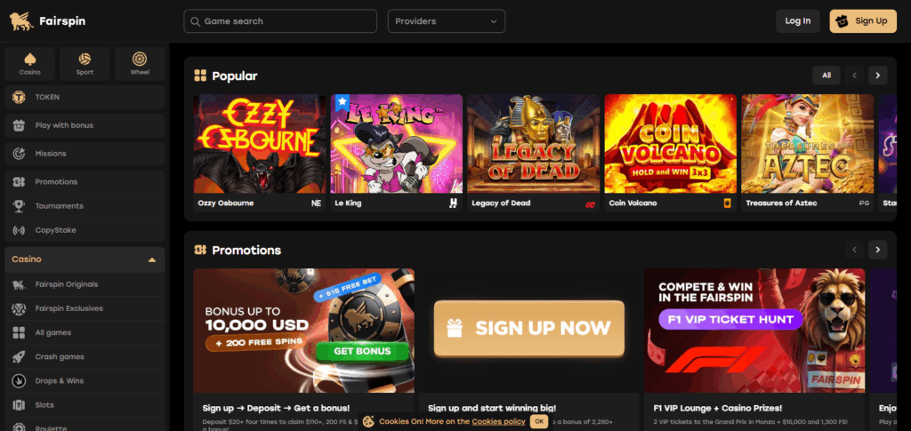 10 Best Bitcoin & Crypto Casinos & Gambling Sites Belgium 9 Fairspin.io Casino