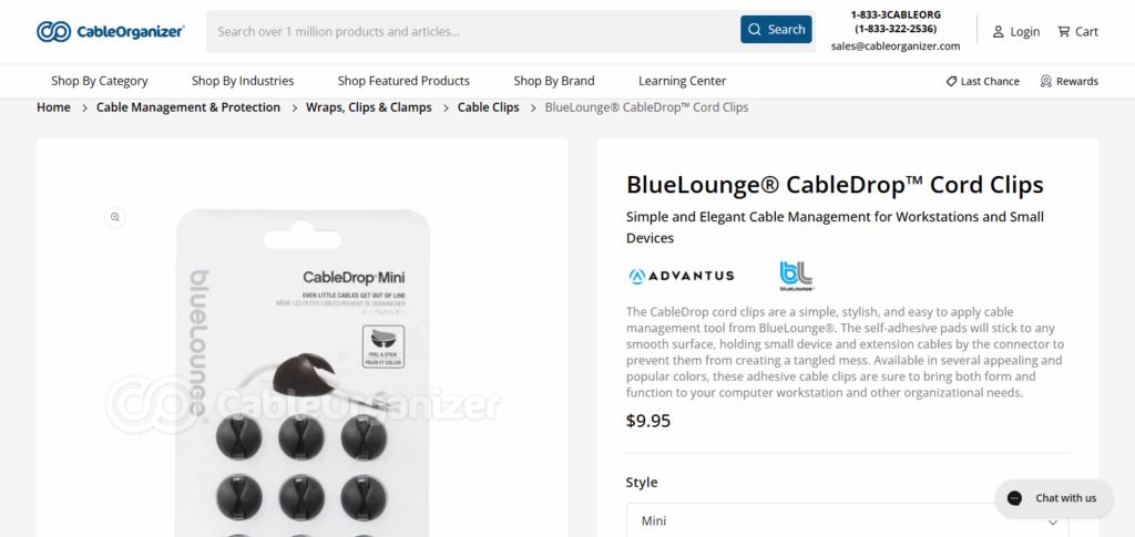 BlueLounge CableDrop Clips