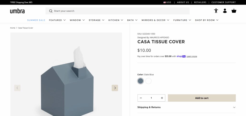 Umbra Casa Tissue Box Cover