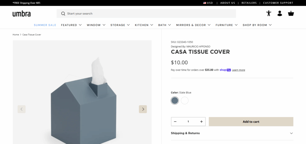 Umbra Casa Tissue Box Cover