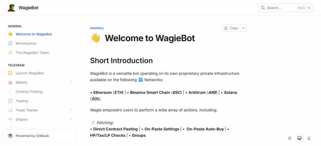 10 Best Telegram Bots to Trade on Ethereum 7 WAGIE Bot