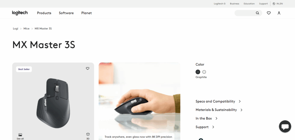 Logitech MX Master 3S Mouse