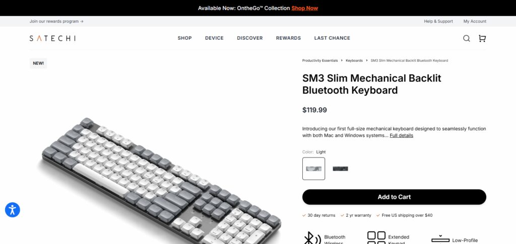 10 Best Mac Mini M4 Accessories to Boost Performance & Productivity 8 Satechi SM3 Slim Mechanical Keyboard