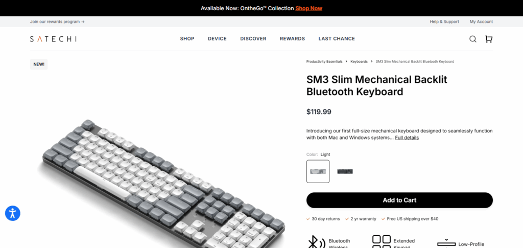 Satechi SM3 Slim Mechanical Keyboard