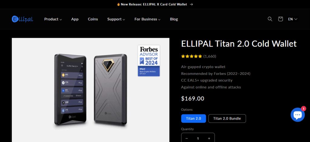 10 Best Hardware Wallets for Avalanche AVAX 7 Ellipal Titan 2.0