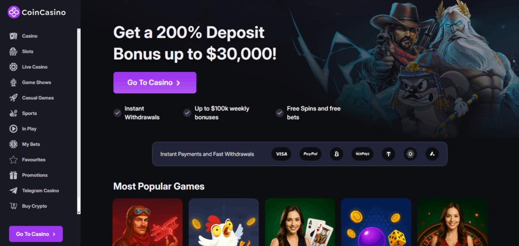 10 Top Crypto Casinos With Jaw-dropping Graphics For 2025! 8 CoinCasino