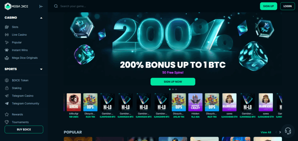 10 Top MetaMask Casinos for Easy Crypto Gaming with Minimal KYC 9 Mega Dice