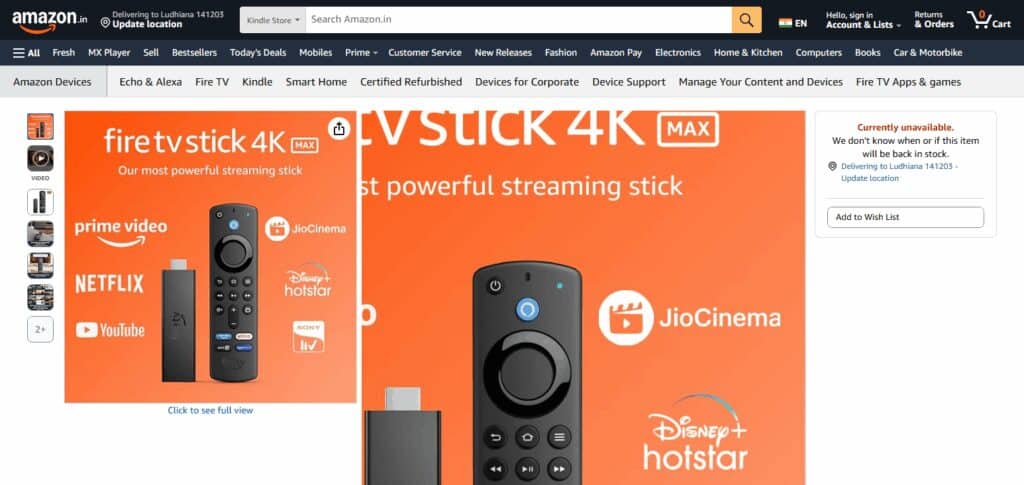 Amazon Fire TV Stick 4K Max