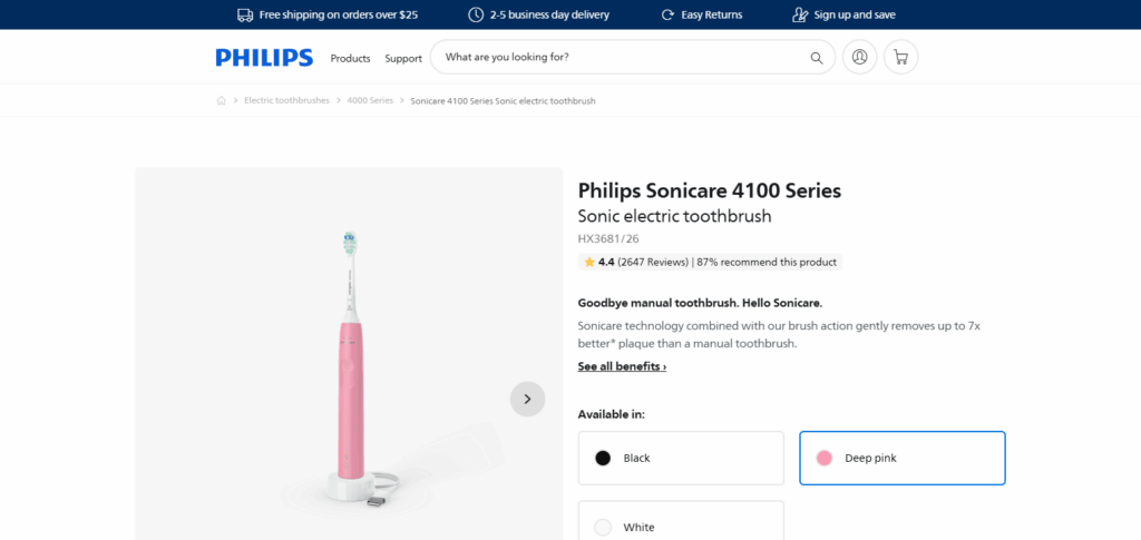 10 Best Electric Toothbrushes for 2025 – Top Picks for Clean Teeth 3 Philips Sonicare 4100