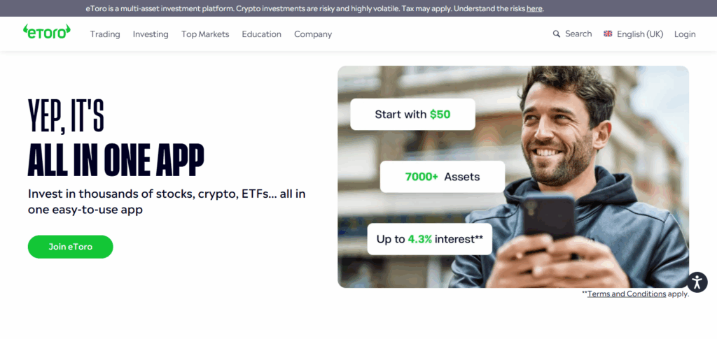 eToro Crypto Super App
