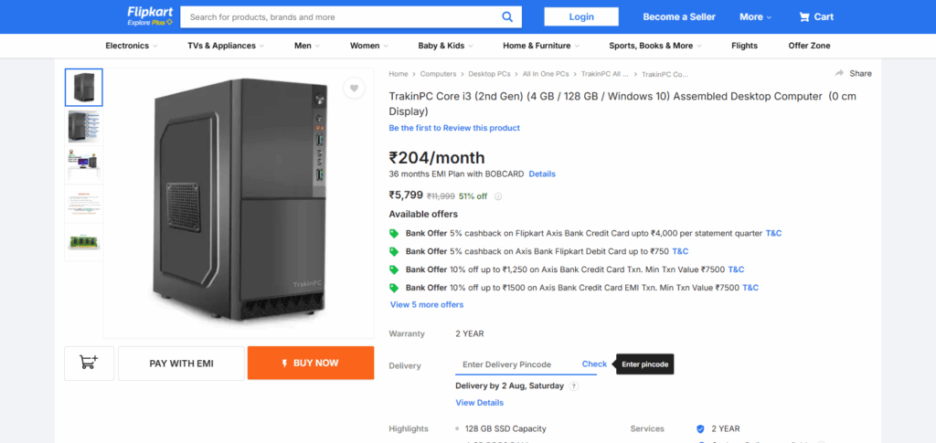 TrakinPC Core i3 Desktop