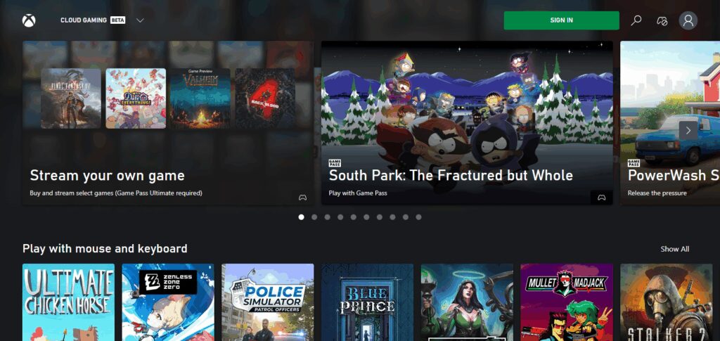 Xbox Cloud Gaming