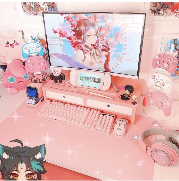 9 Best Gaming Setups for Small Rooms in 2026 8 Floating Desk Kawaii Setup