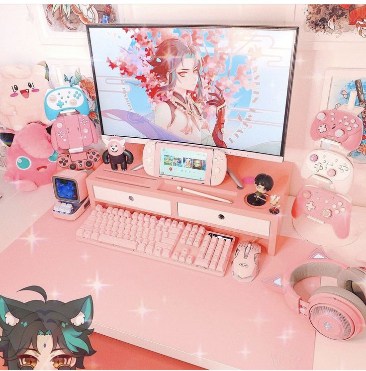 9 Best Gaming Setups for Small Rooms in 2025 8 Floating Desk Kawaii Setup