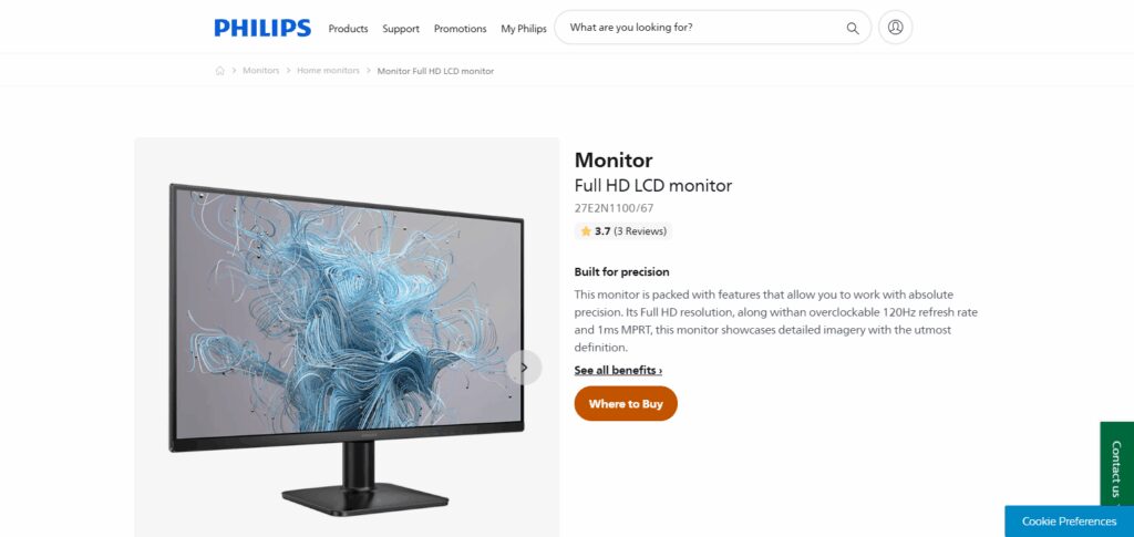 10 Best Gaming Monitors with Eye Comfort Mode 8 Philips 27E2N1100