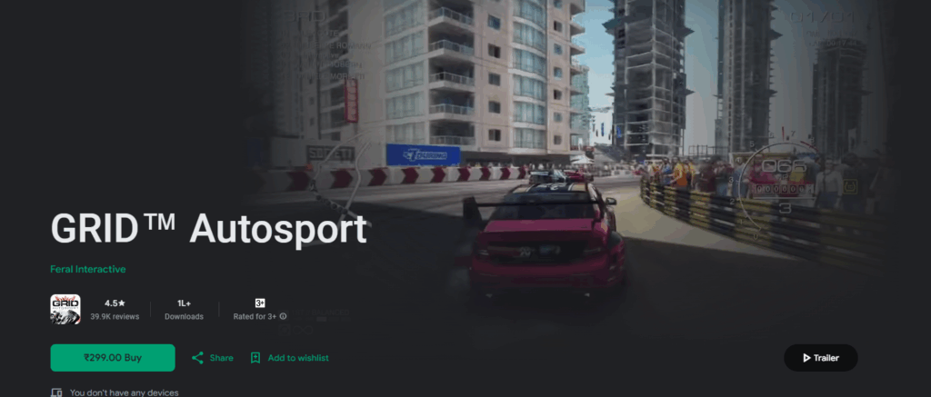 10 Best Mobile Games with Controller Support 7 GRID Autosport