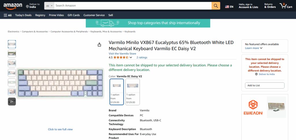 10 Best Gaming Keyboards with Silent Keys 9 Varmilo Minilo VXB67