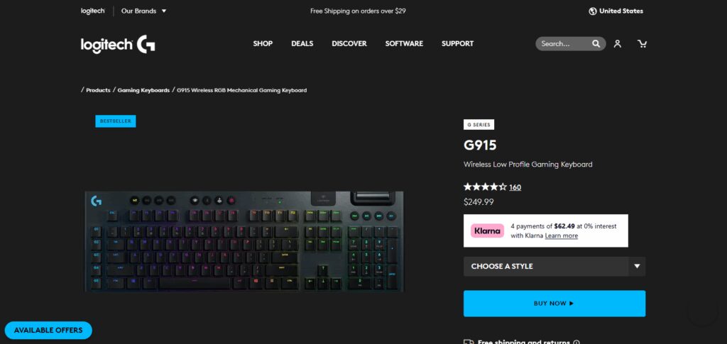 10 Best Gaming Keyboards with Silent Keys 5 Logitech G915